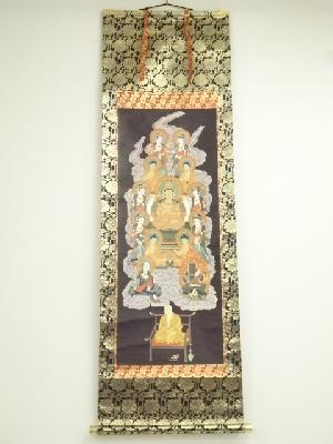 十三仏図　肉筆紙本掛軸